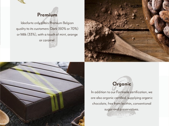 Screenshot from the website on a tablet