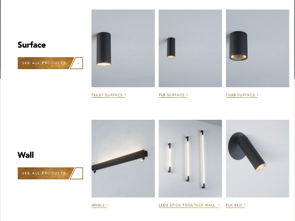 Screenshot from the website on a tablet